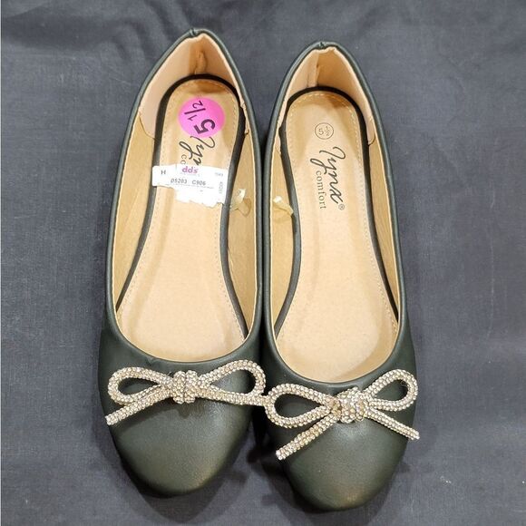 BRAND NEW LYNX JEWEL BOWNOT EMBELLISHMENTS SLIP-ON WOMEN"S FLAT - Picture 4 of 13